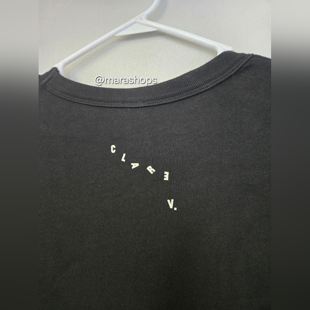 Clare V. Oversized Ciao Sweatshirt Black - Picture 6 of 7